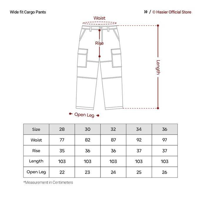 HASIER Wide fit Cargo Pants | Celana Cargo Pria