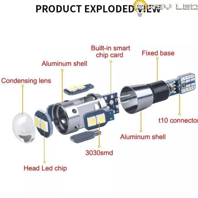 LED lampu led senja mobil T10 METALIK SILVER - Sigra Calya Avanza Xenia