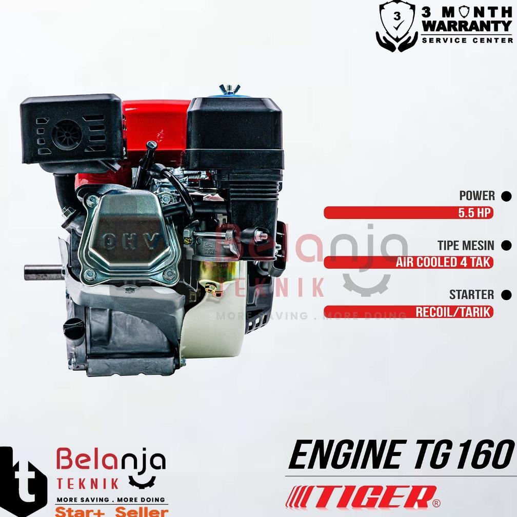 Tiger Mesin Penggerak Bensin TG 160 GX 160 5.5 Hp Engine Penggerak Serbaguna TG160 GX160 5.5Hp