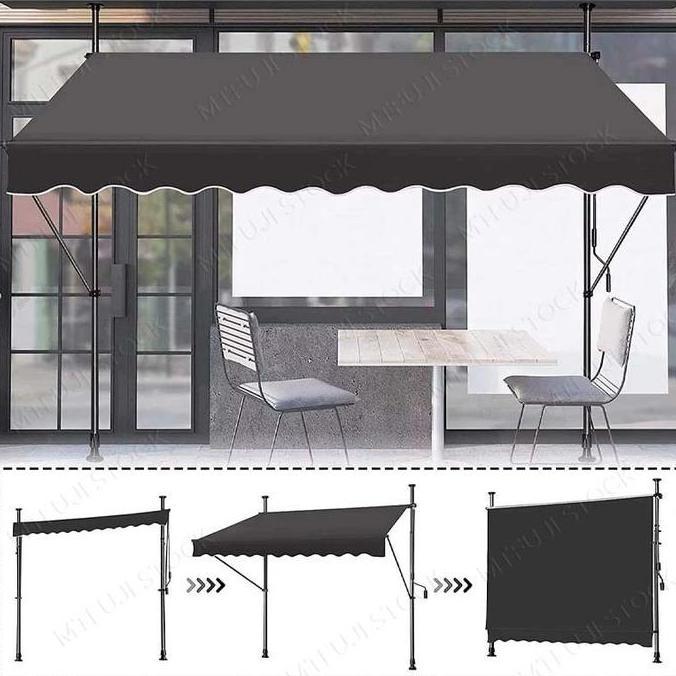 Mt.Fuji Outdoor Non Per Untuk Di Tenda Yang Dapat Ditarik Kanopi Hujan Lipat Naungan Matahari Payung