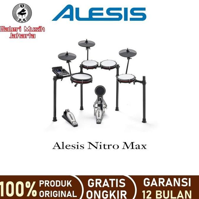 denberkah99 - drum elektrik alesis nitro max kit lengkap