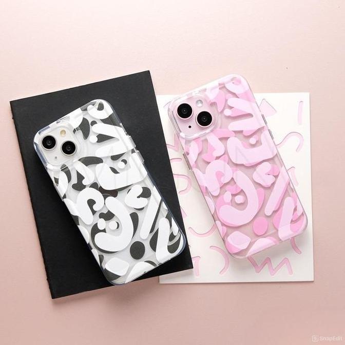 Modern Abstract Transparent Phone Case Softcase