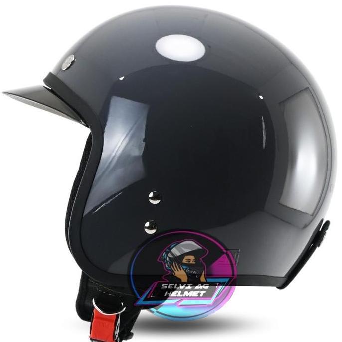 Helm bogo MJM capello SNI helm bogo retro+kaca untuk pria dan wanita Motorcycle Visor HS
