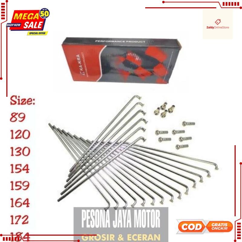 Cuci Gudang Jari Jari Chrome Original Merk TDR Jeruji Motor Chrome Ring 14 & 17 Ruji Ring 14 ,Ruji R