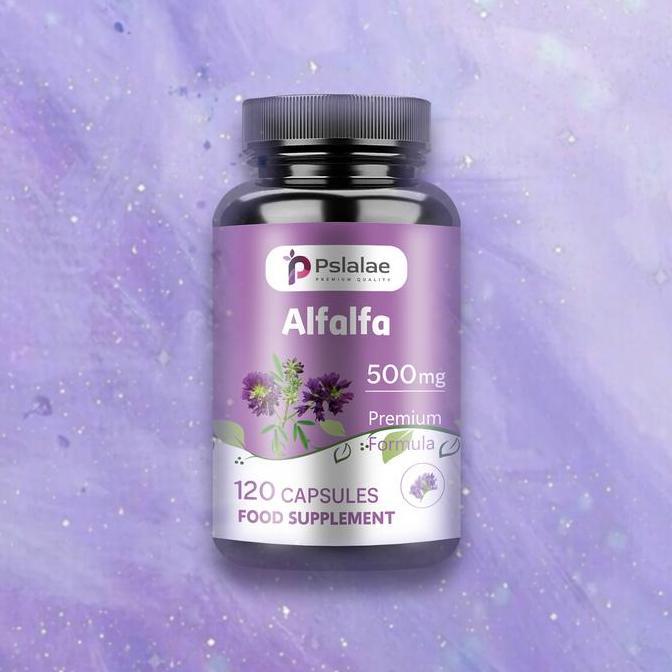 Pslalae-Kapsul Vegetarian Alfalfa-Suplemen Vitamin, Mineral, Dan Klorofil Yang Dibutuhkan-Suplemen A