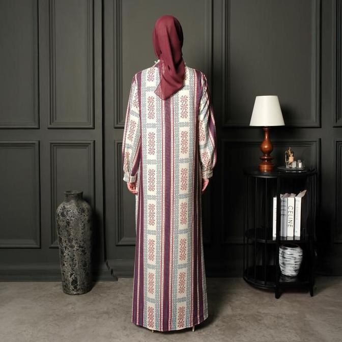 Zm Zaskia Mecca - Marla Gamis Wanita - Edisi Monogram Lambang Dress Kerah