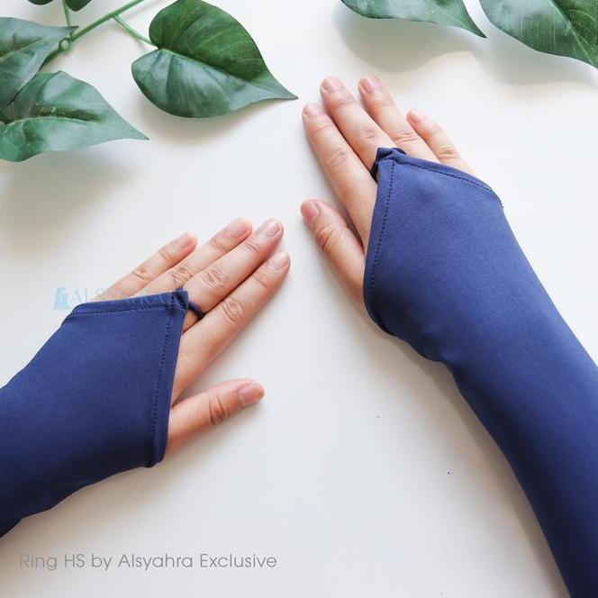 Handsock Manset Simple Syari Cincin Polos Premium Alsyahra Exclusive Wanita Muslim Panjang Ring Tang