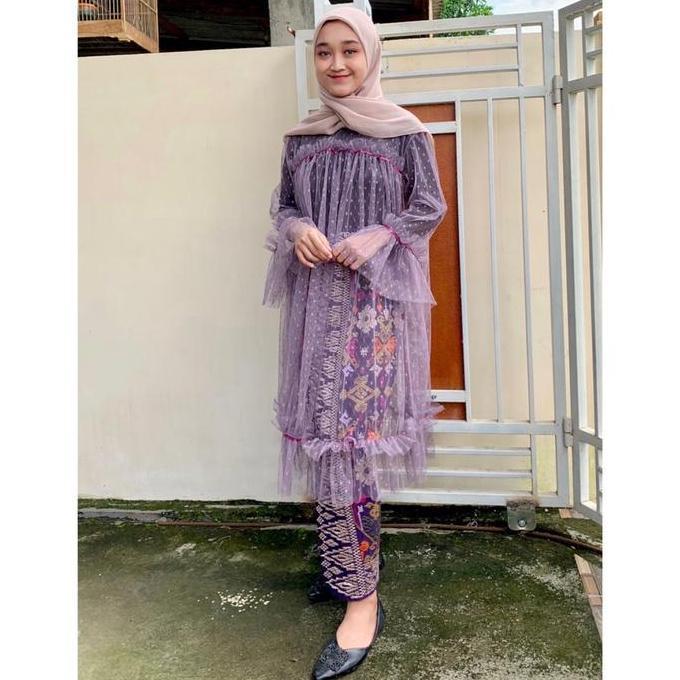 Outer Tile Dot (Pakai Pita) // Aurelia Tunik Dot Polka Dot