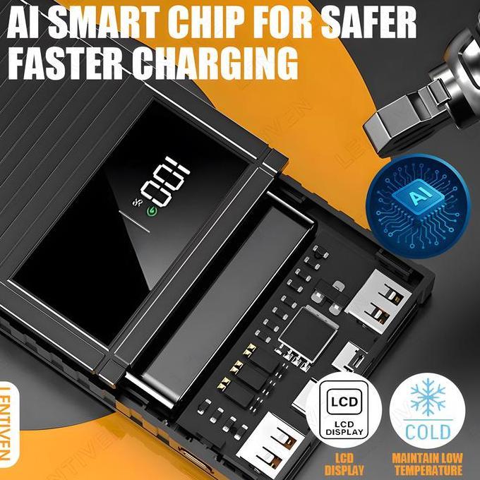 LENTIVEN Powerbank 30000 mAh Mini with Fast Charging BH73