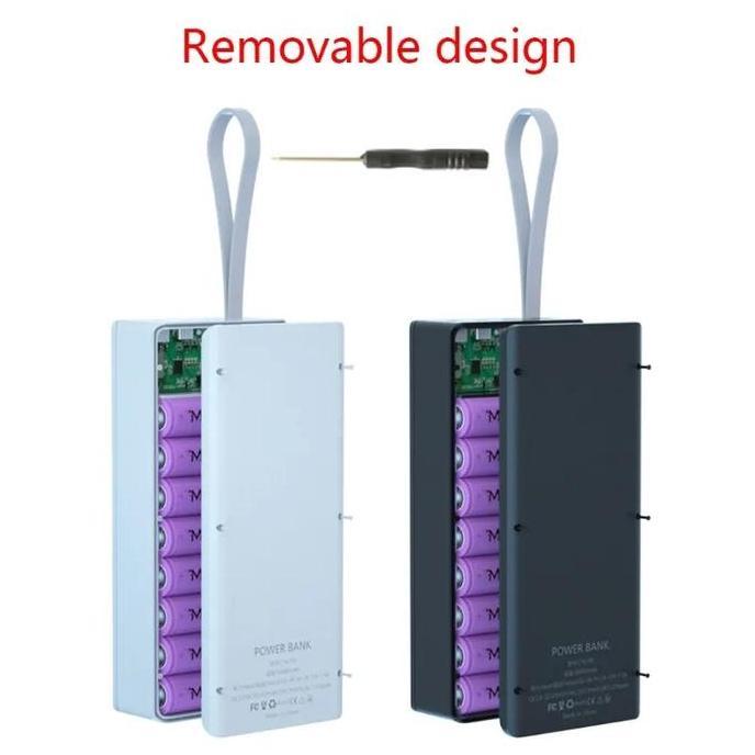 Case Power Bank Quick Charge Qc3.0 Pd C16 Layar Lcd Diy 16x18650 T