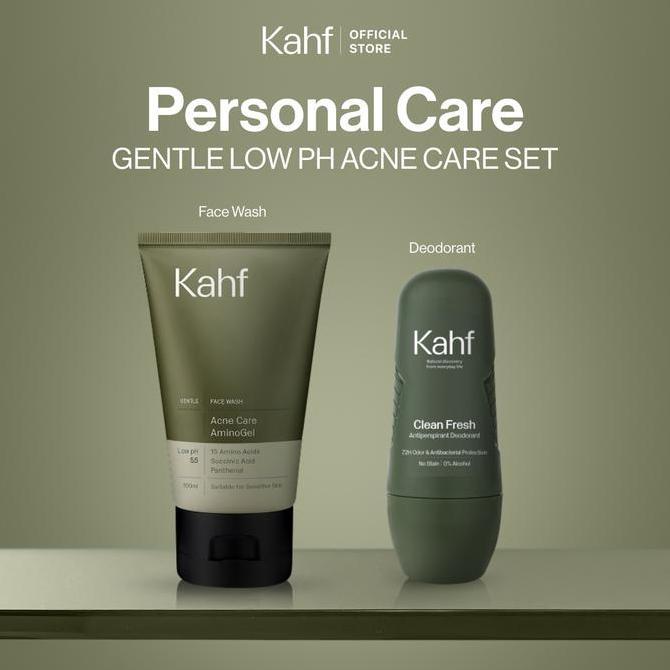 Earthly Allure Kahf Bundle 2In1 Paket Perawatan Daily Use Essentials Wajah Bebas Kusam Badan Bebas K