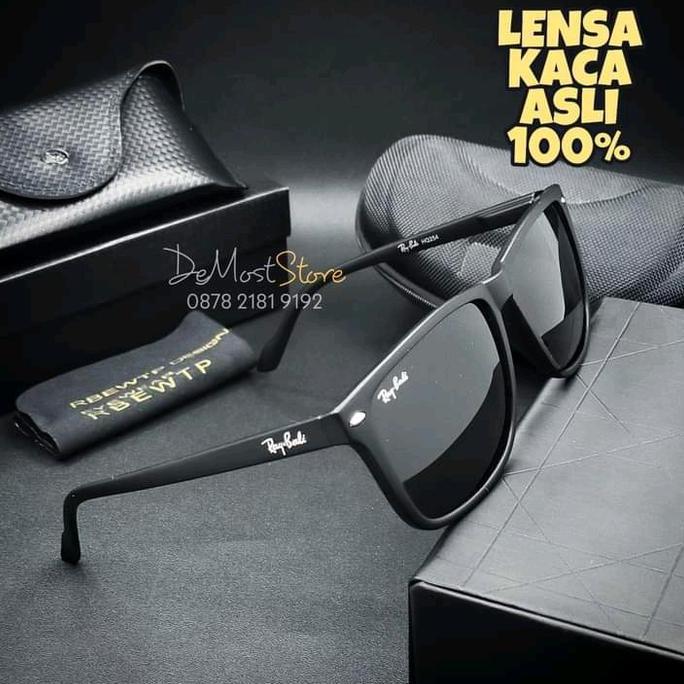 kacamata hitam lensa kaca asli