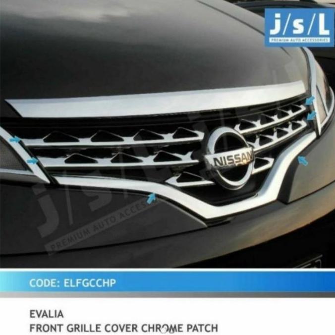 List Garnish Cover Chrome Grill Depan Nissan Evalia Front Grille Cover