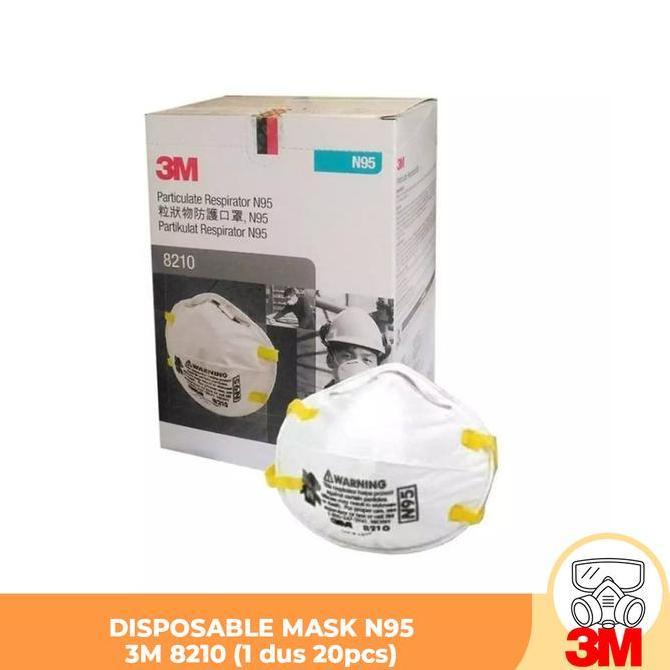 Masker N95 3M 8210 Disposable mask N95 Masker Isi 20 Pcs Promo Premium