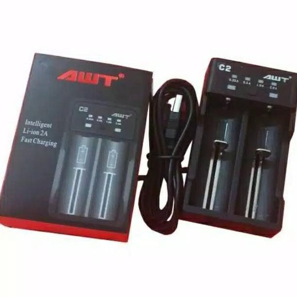 Galeriabidin Gh-56 Charger Bateri 18650 Awt C2 Charger 2 Slot Awt C2 / Carger C2 Murah