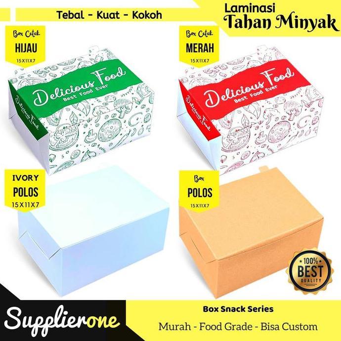Dus Snack 15x11x7 isi 50 / Dus Kue / Dus cemilan / Box Kemasan Makanan