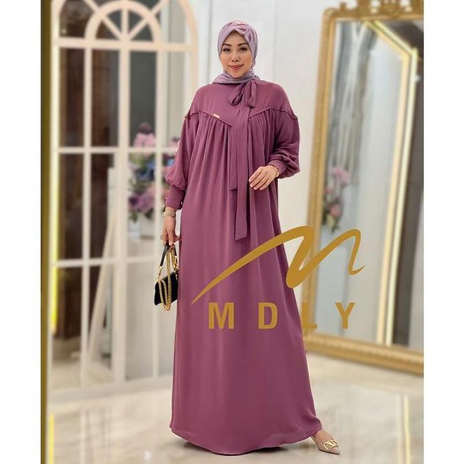Baju Gamis Wanita Muslim The  New Hulya Dress By Mdly Crepe Fit