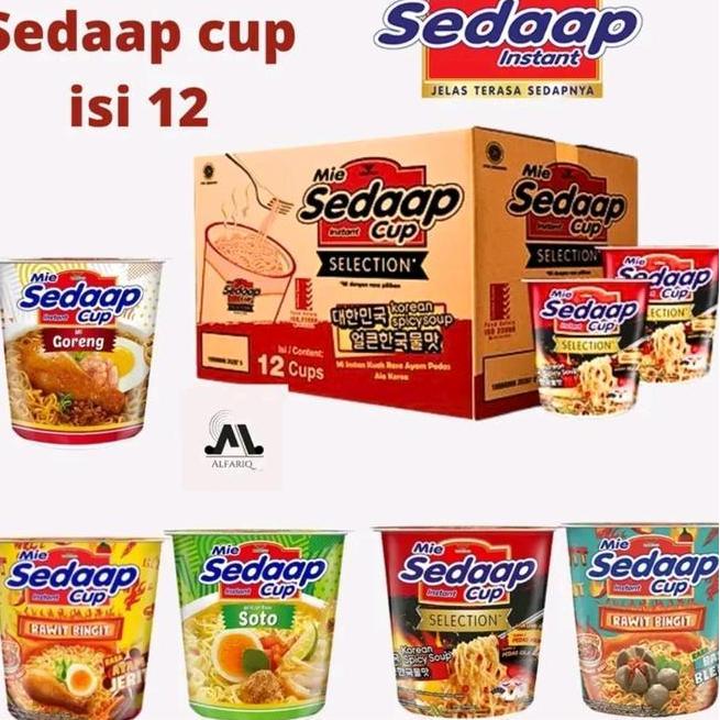 Mie Sedap Cup Kuah Goreng 1Dus 12Pcs Halal Exp Juni 2026