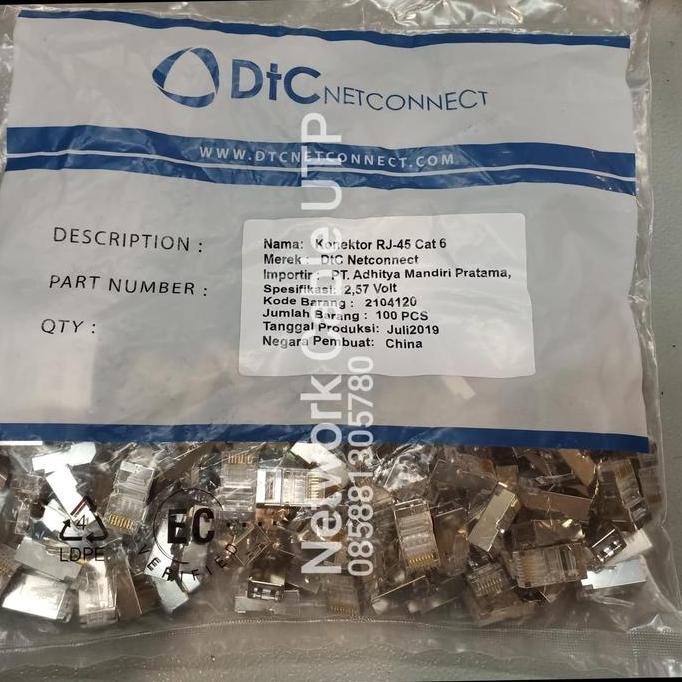 Konector RJ45 Cat.6 Besi/plat DTC