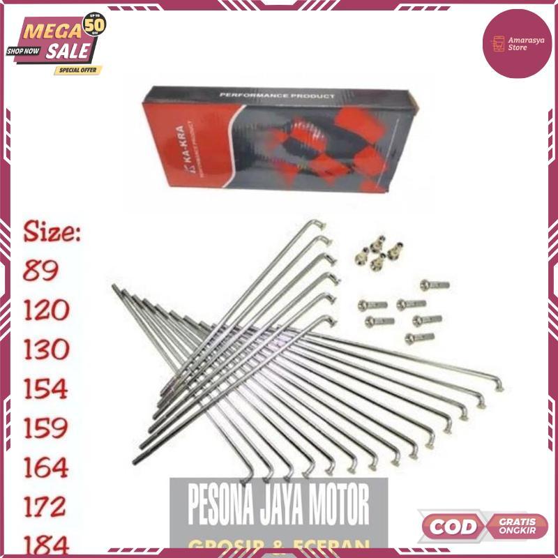 Diskon Jari Jari Chrome Original Merk TDR Jeruji Motor Chrome Ring 14 & 17 Ruji Ring 14 ,Ruji Ring 1