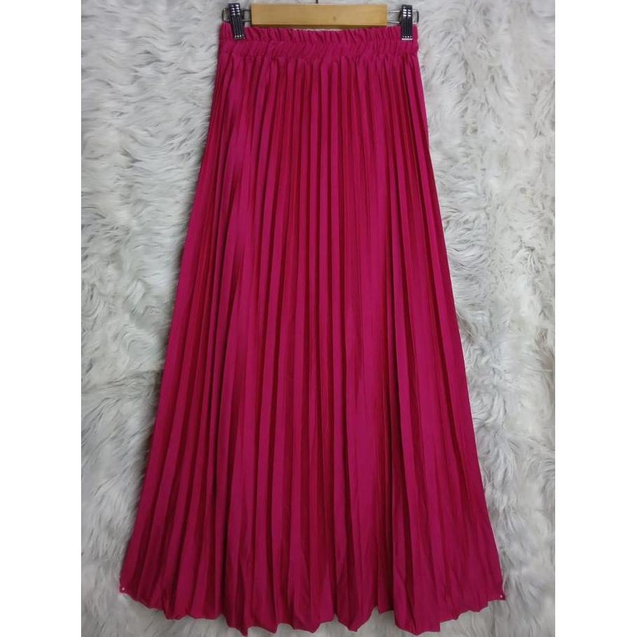 Rok Wanita Dewasa Plisket Panjang Premium Tebal Bawahan Muslim