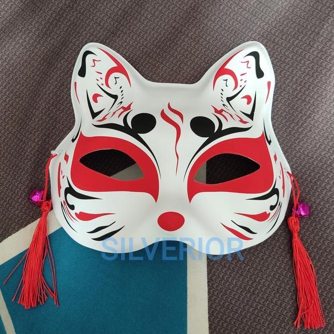 Topeng Tutup Wajah Serigala Kucing Rubah Krincingan Jepang Japan Mask hewan
