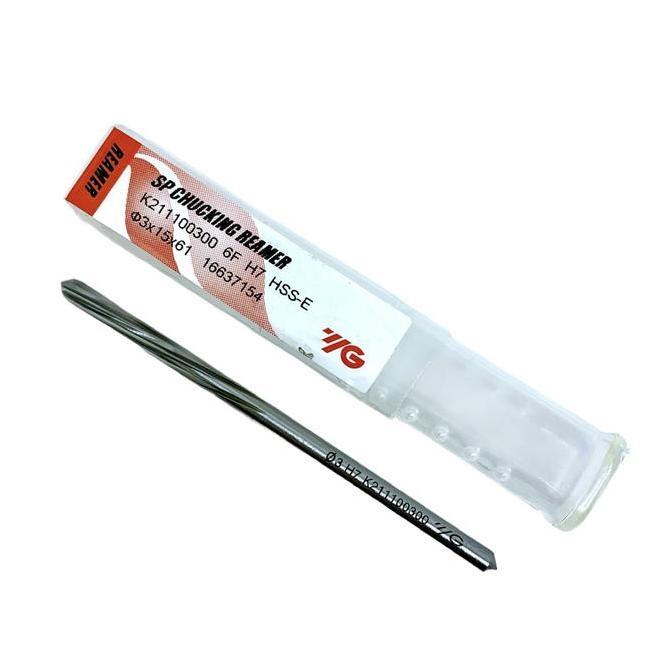 SP Chucking Reamer 3 mm merk YG original baru Reamer 3mm Spiral