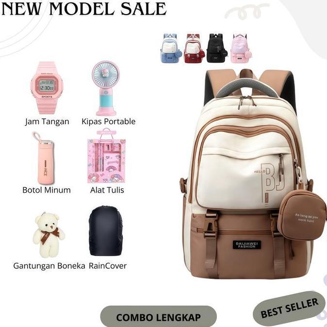 Tas Ransel Sekolah Anak Perempuan Fashion Viral Tas Punggung Remaja Cewek Backpack Tas Sekolah Wanit