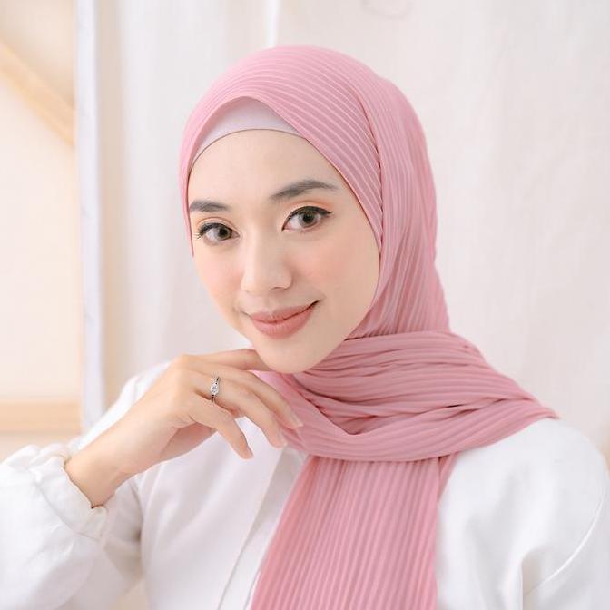Jilbab Pashmina Plisket Diamond Hijab Pasmina Lipit Ori Murah Kekinian