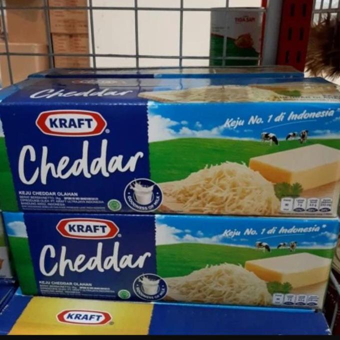 OKRAVIMAS - KRAFT CHEDDAR KEJU 2KG KEJU SLICE & PARUT UNTUK MASAK