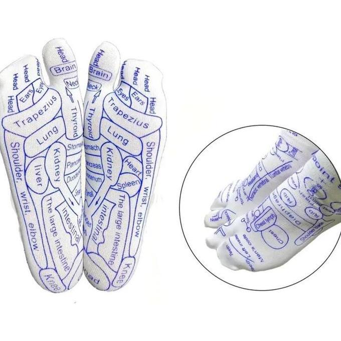 Kaos Kaki Pijat Seratus Titik Akupuntur Plantar Meridian Socks Pria + Alat Pijat