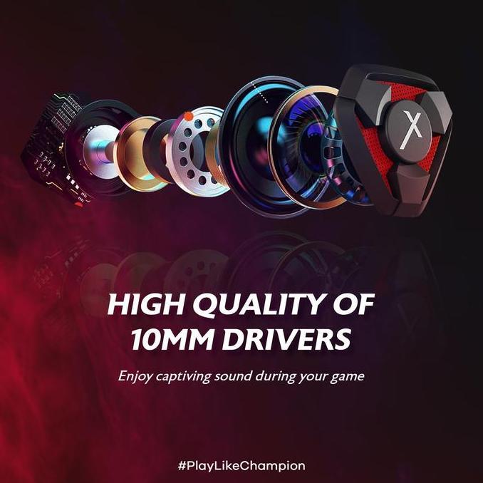 Transvior11 - Jete-X Hx8 Headset Gaming Kabel Earphone Microphone No Audio Delay