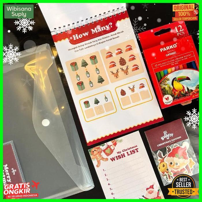 Premium Hampers Natal Anak Isi Map Bening Dan Aktivitas