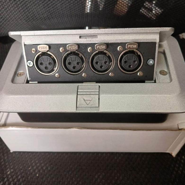 PANEL BOX MIC TANAM 4 CHANNEL XLR CANON FEMALE BISA BUKA TUTUP