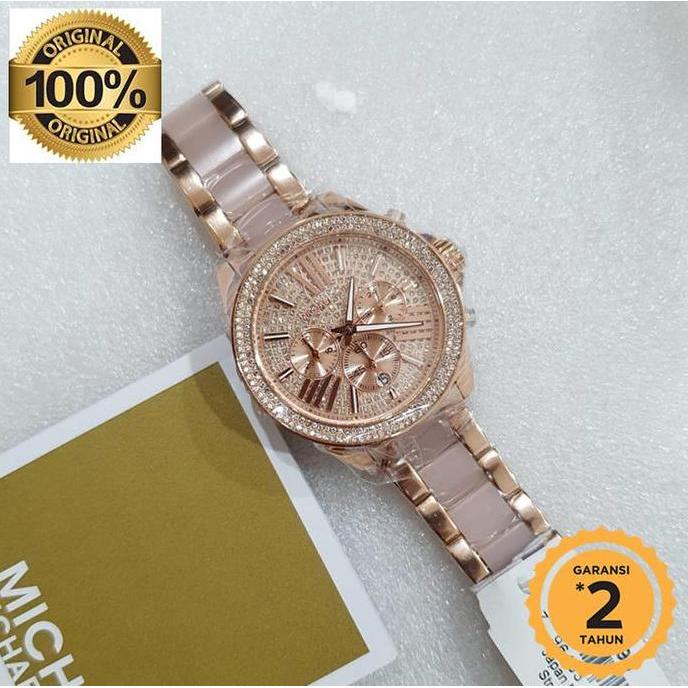 Ready Jam Tangan MK6096 Wren Crystal original