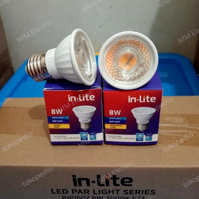 Ready  INLITE INP1607 Lampu Sorot Halogen COB 8W E27/ Lampu Spotlight 8W e27