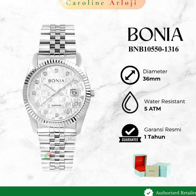 Ready Jam Tangan Wanita Bonia Monogram BNB10550 / BNB 10550 / B10550 Original Garansi Resmi