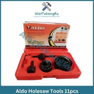 Aldo Hole Saw Set 11 pcs / ALDO Mata Bor Kit Pelubang Kayu Holesaw