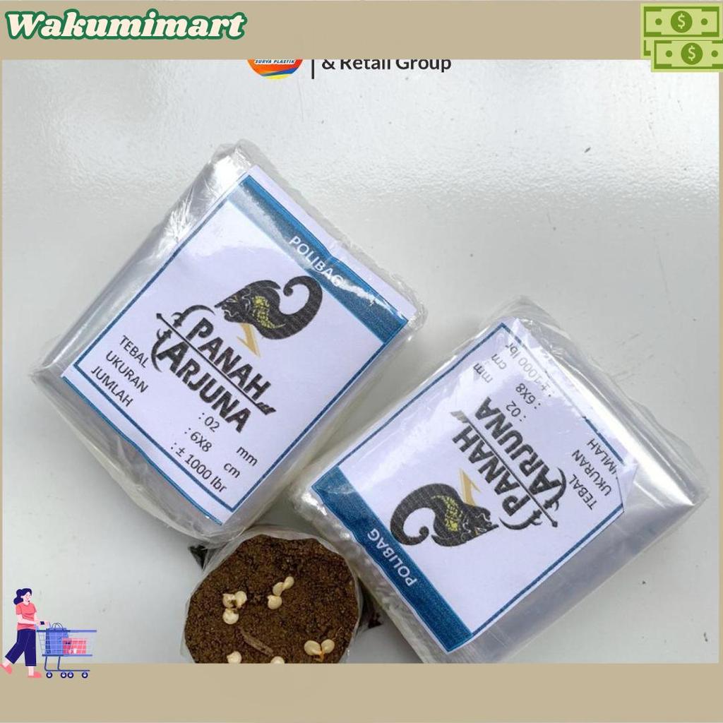 Polybag Semai 6X7 Plastik Semai/Polybag Benih 1Ikat= 1000Pcs Polybag Cabai Termurah