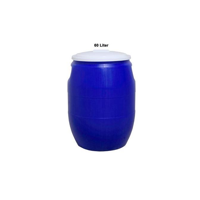 FYP TONG AIR + TUTUP 60 LITER / GENTONG / DRUM TEMPAT SAMPAH PLASTIK GREEN LEAF 0506 PUTIH BIRU DRUM
