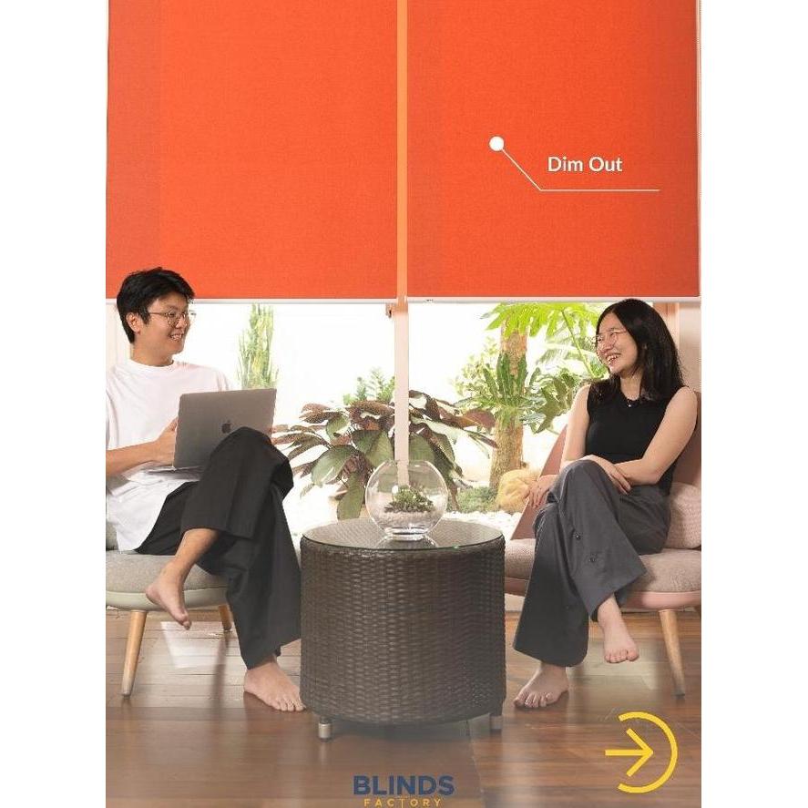Blindsfactory Roller Blinds Dimout Bisa Custom Ukuran Tirai Gulung Jendela Quality 20205 Blok 80 Cah