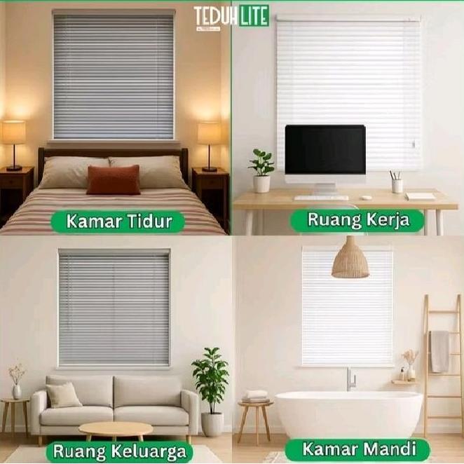 Teduh Tirai Jendela Venetian Blind Pvc Tirai Gulung Gorden Jendela Minimalis Curtain