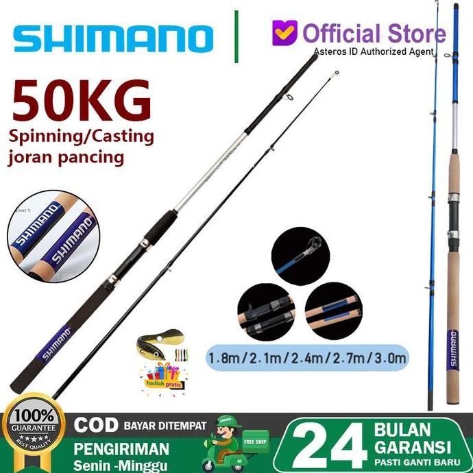 Joran Pancing Shimano Spinning Joran Casting Joran Pancing Mh Power 50Kg Max Drag Jigging Rod