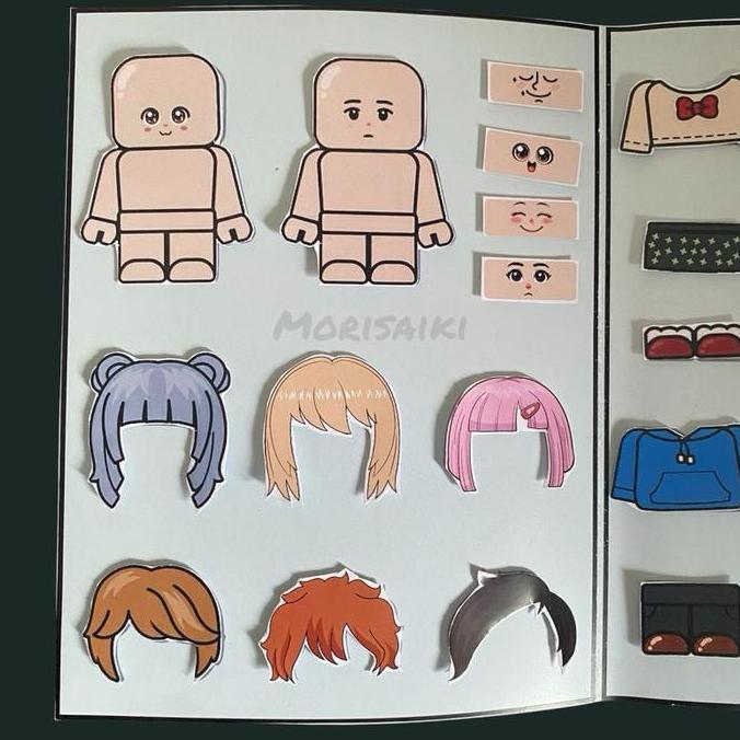 Paper Doll Roblox Versus Sprunki Paper Book Squishy Book Busy Book