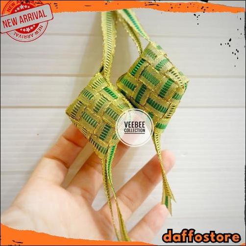 Gercep Ketupat mini/ gantungan ketupat mini/ hiasan ketupat/ ketupat pita mini