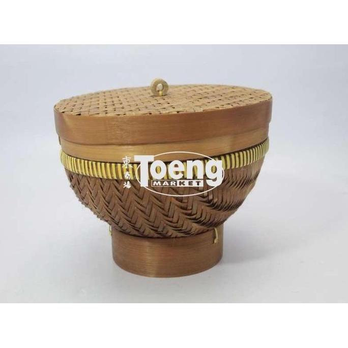 BAMBU BAKUL NASI+TUTUP BESAR RK / WADAH NASI BAMBU