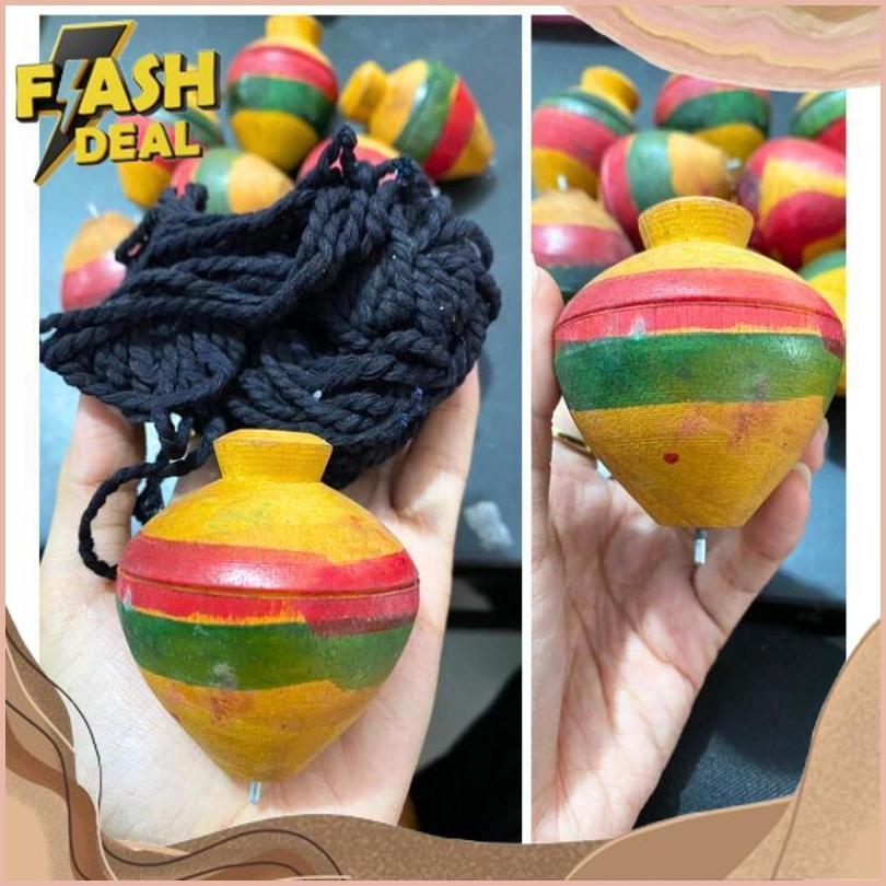 New Stock [Promo Murah] Mainan Kekean / Mainan Gasing Kekean / Mainan Gasing Kayu Jadul / Mainan Jad