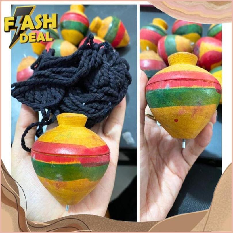 Top Today [Promo Murah] Mainan Kekean / Mainan Gasing Kekean / Mainan Gasing Kayu Jadul / Mainan Jad