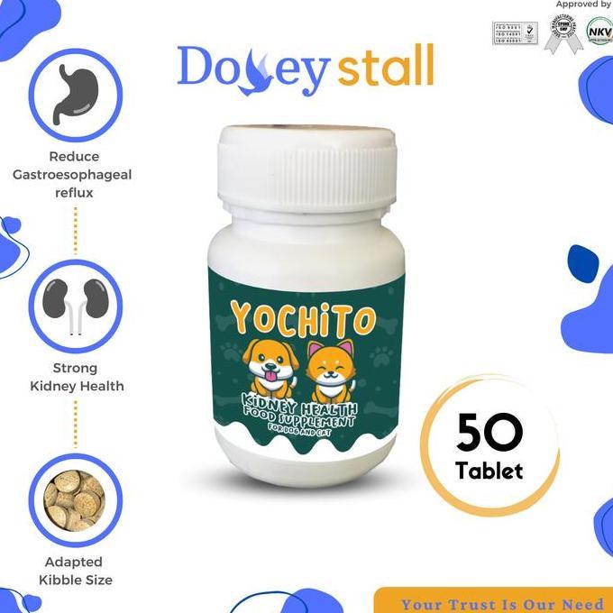 dmenleo - yochito suplemen kesehatan ginjal anjing & kucing - pemeliharaan ginjal