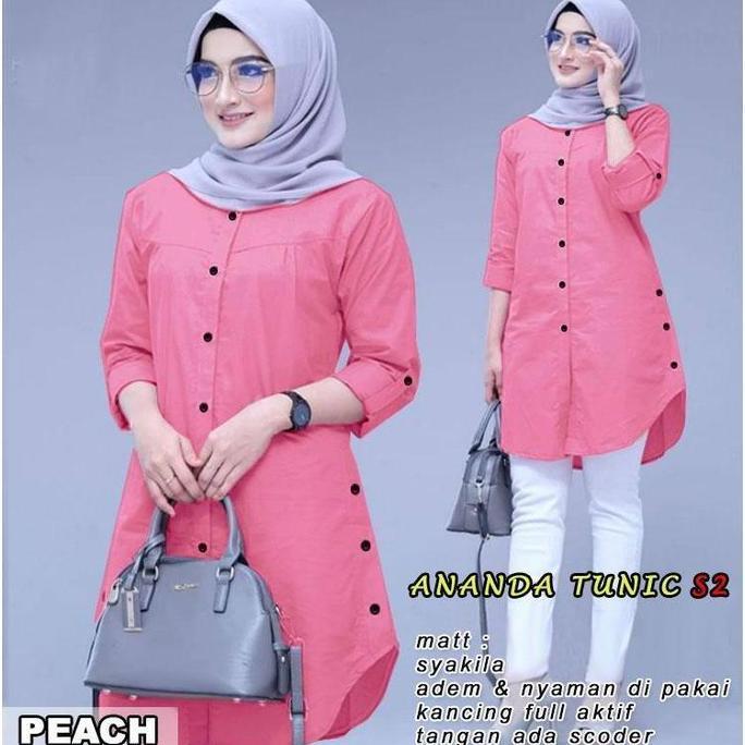 Ananda Tunik S2 - Logo Smile (LS) - Ukuran M-3XL - New Arrival